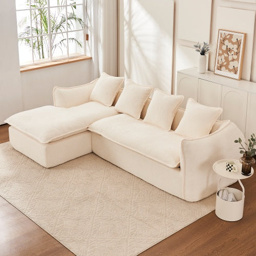 Canapé surdimensionné 3 places en forme de L avec chaise longue