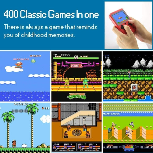 Game Pad Portable Avec 400 Jeux Inclus + Joueur Supplémentaire