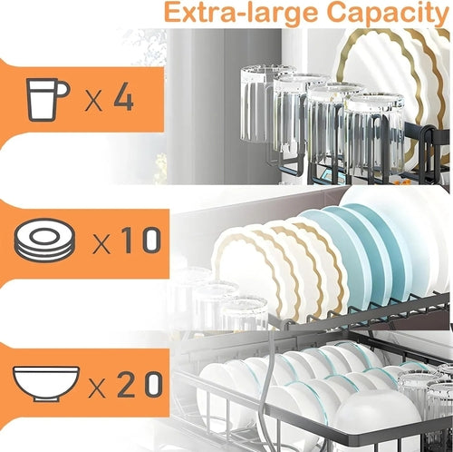 Porte-vaisselle pour comptoir de cuisine, séchage de vaisselle de cuisine en acier inoxydable