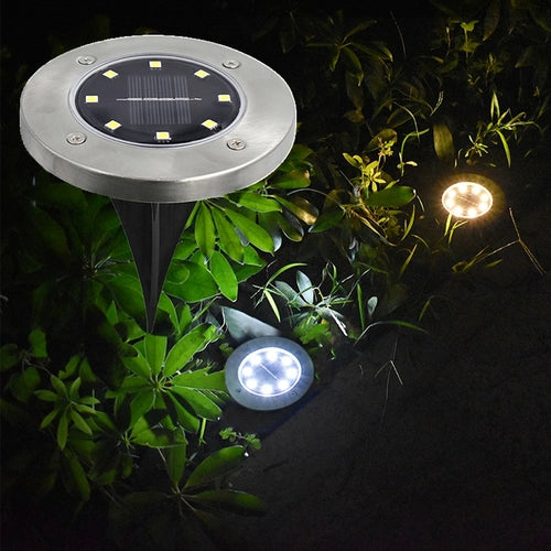 4/8 LEDs Lumière enterrée à énergie solaire Terrasse de jardin extérieure