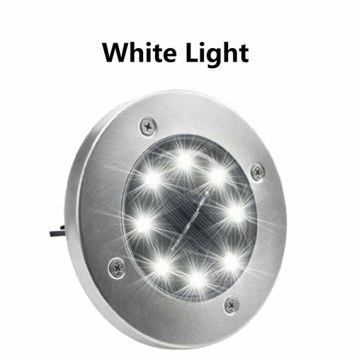4/8 LEDs Lumière enterrée à énergie solaire Terrasse de jardin extérieure