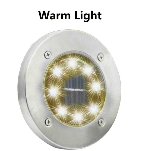 4/8 LEDs Lumière enterrée à énergie solaire Terrasse de jardin extérieure