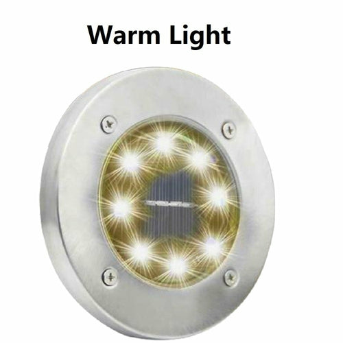 4/8 LEDs Lumière enterrée à énergie solaire Terrasse de jardin extérieure