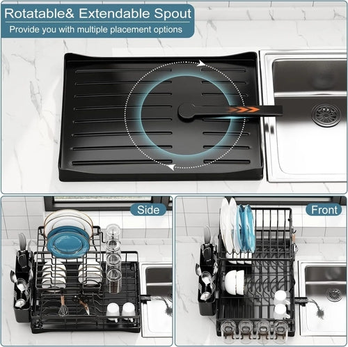 Porte-vaisselle pour comptoir de cuisine, séchage de vaisselle de cuisine en acier inoxydable