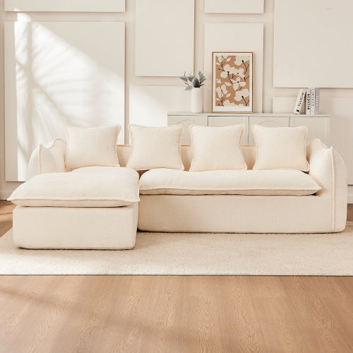 Canapé surdimensionné 3 places en forme de L avec chaise longue