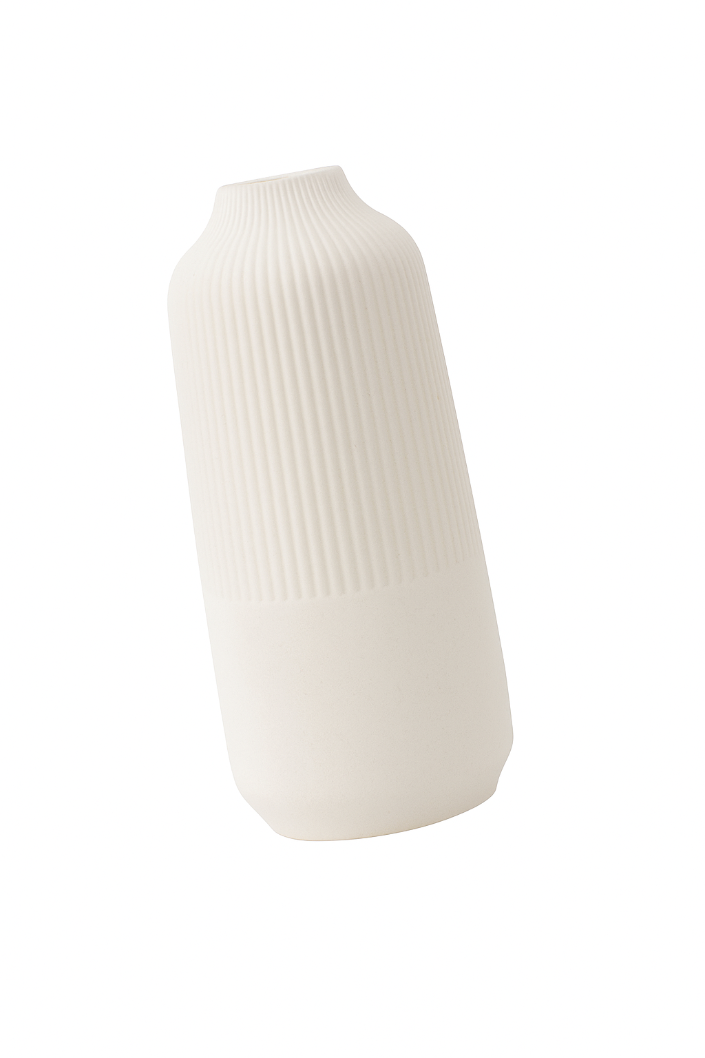 Vase en Céramique Moderne – Blanc Crème Minimaliste