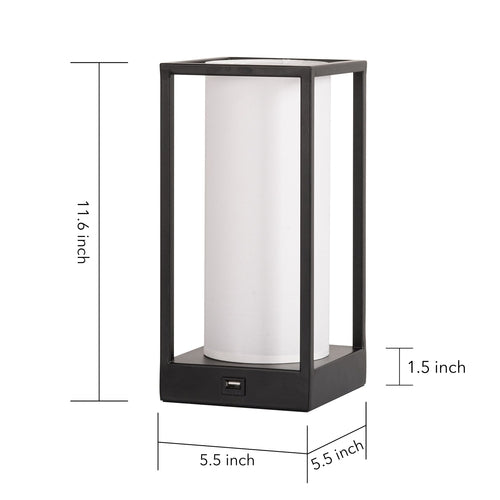Lampe de table Hokkaido avec chargeur de téléphone