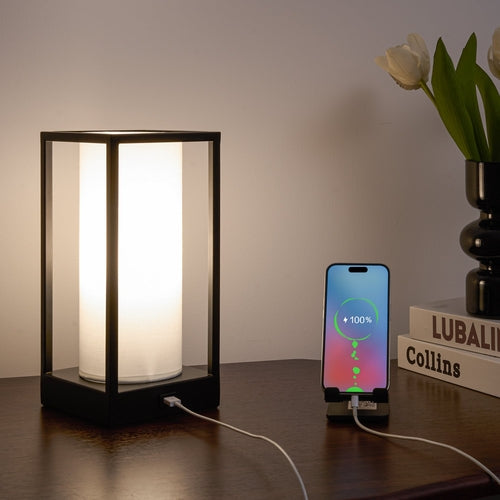Lampe de table Hokkaido avec chargeur de téléphone