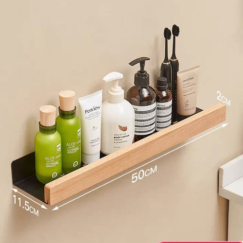 Support de salle de bain mural Salle de douche Toilette Étagère de style nordique