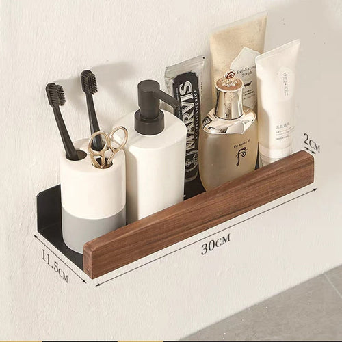 Support de salle de bain mural Salle de douche Toilette Étagère de style nordique