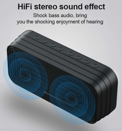 Affichage LED Réveil Haut-parleurs Bluetooth sans fil