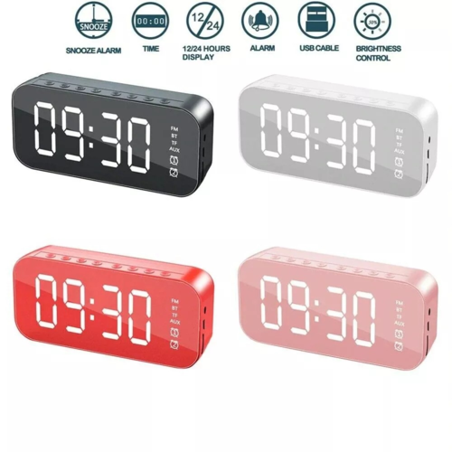 Affichage LED Réveil Haut-parleurs Bluetooth sans fil