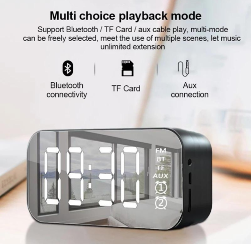 Affichage LED Réveil Haut-parleurs Bluetooth sans fil