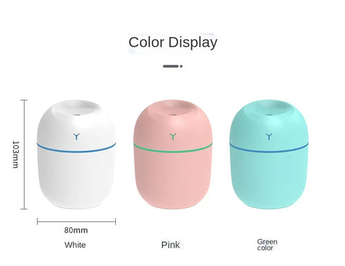 Humidificateur à ultrasons portable USB Aroma Diffuseur d’huile essentielle LED