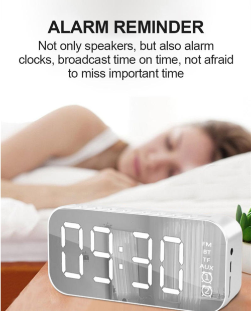 Affichage LED Réveil Haut-parleurs Bluetooth sans fil