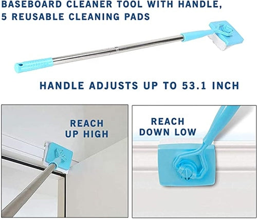 Plinthe Buddy Brosse de nettoyage domestique universelle rétractable