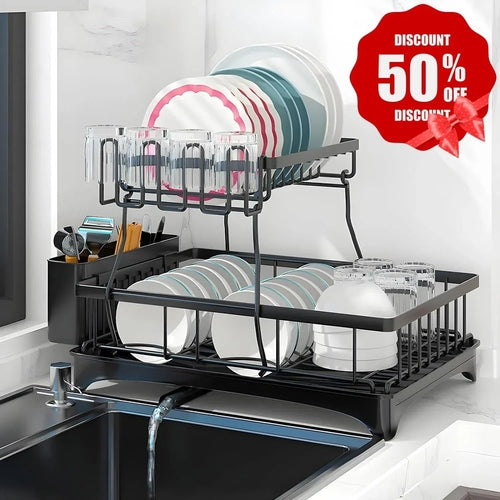 Porte-vaisselle pour comptoir de cuisine, séchage de vaisselle de cuisine en acier inoxydable