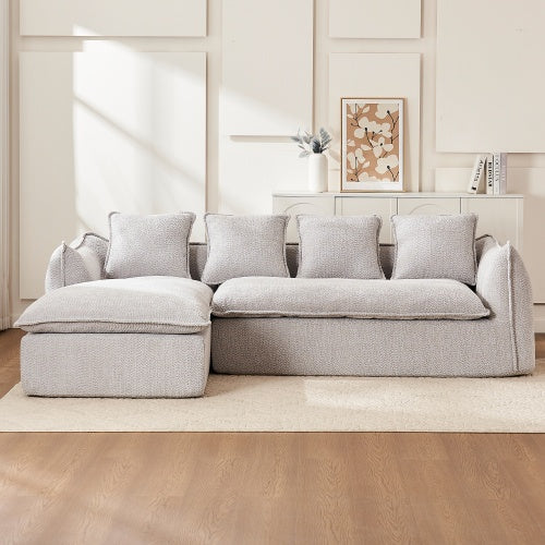 Canapé surdimensionné 3 places en forme de L avec chaise longue