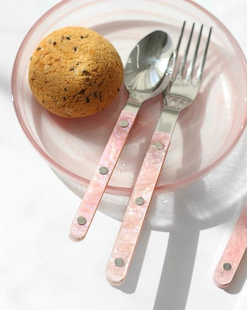 10 pièces d'argenterie rose moderne élégante Flatware Set