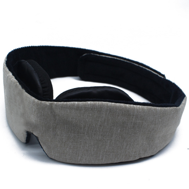 Masque de sommeil 3D Éclipse gris anthracite, vue de trois quarts