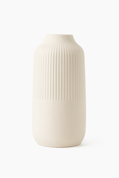 Vase en Céramique Moderne – Blanc Crème Minimaliste
