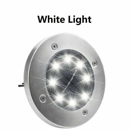 4/8 LEDs Lumière enterrée à énergie solaire Terrasse de jardin extérieure