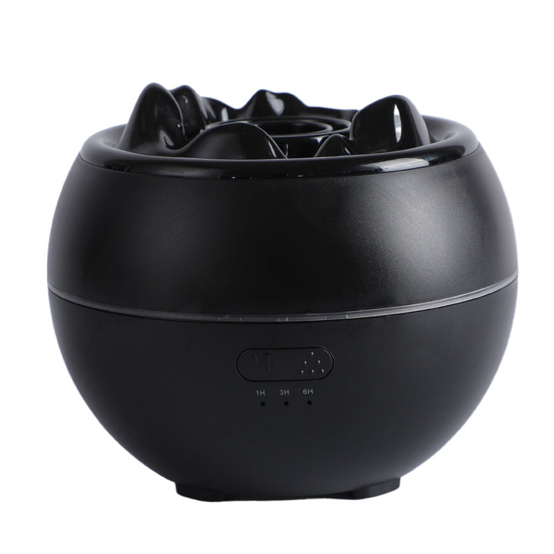 Diffuseur Lueur noir uni éteint, vue de face