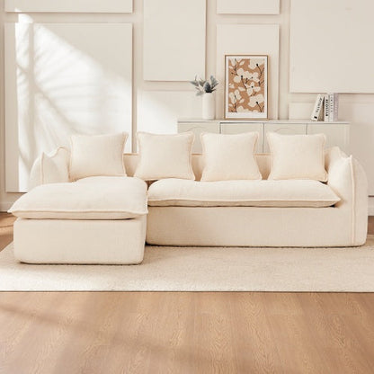 Canapé surdimensionné 3 places en forme de L avec chaise longue
