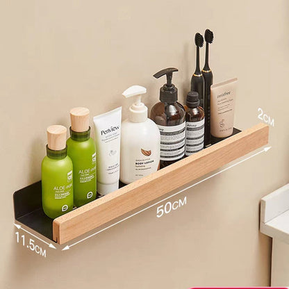 Support de salle de bain mural Salle de douche Toilette Étagère de style nordique